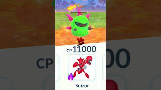 Larvesta vs 11000 Cp Sw SCIZOR Arlo’s Team in Pokemon GO [upl. by Buck]