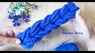 ПОВЯЗКА НА ГОЛОВУБАНДАНА крючком для новичковhow to knit a top for beginners [upl. by Lairea]