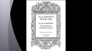 Georg Christoph Wagenseil Concerto per Trombone 1st Mvnt wPiano to Cadenza Play Along [upl. by Seraphim]