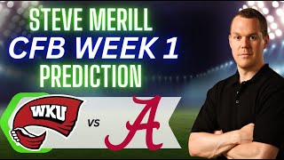 Western Kentucky vs Alabama Prediction Picks and Best Bets  College Football Picks Week 1 [upl. by Aerdnaek546]