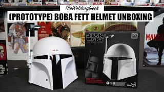 HASBRO BLACK SERIES PROTOTYPE BOBA FETT HELMET UNBOXING [upl. by Ocnarfnaig]