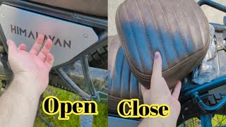 How to open Himalayan Back Seat ❤️  Pillion Seat remove aur band kese karte hain [upl. by Hodgkinson]