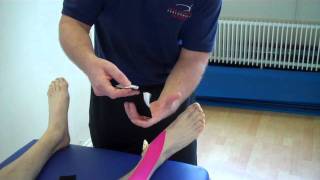 How to apply Kinesiology Taping for Tibialis Anterior Tendonopathy Anterior Shin Pain [upl. by Suelo]