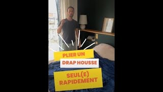 Comment plier un drap housse en 30 secondes [upl. by Knah]