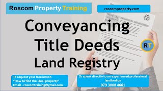 Conveyancing Conveyancing process UK [upl. by Ardnossac]