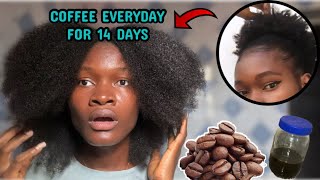 I’M STILL SHOCKED I used coffee on my hair everyday for 2 weeks and this happened [upl. by Omle]