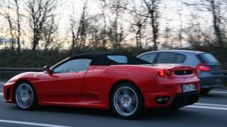 Ferrari F430 Spider flybysdownshiftsrevs on Autobahn tunnels [upl. by Bridie541]