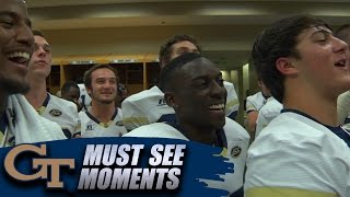 Georgia Tech Football Team Sings Fight Song After Dramatic Win Over FSU [upl. by Stearne]