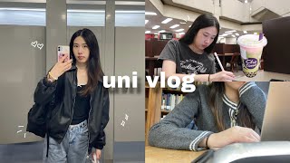 productive uni vlog grwm library studying dance practice French class [upl. by Seften]