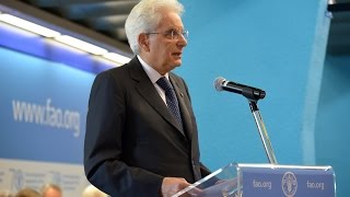 Intervento del Presidente Mattarella conferenza FAO [upl. by Hereld885]