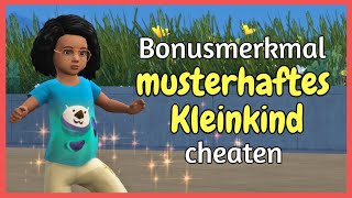 Sims 4 Merkmal musterhaftes Kleinkind cheaten ohne Mods  Tutorial deutsch [upl. by Duff]