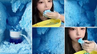 FREEZER FROST EATING ASMR ❄️💙 [upl. by Peer]