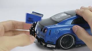 Solido 118 Nissan GTR R35 W Liberty Walk Body Kit 20 Metallic Blue 2020 S1805801 [upl. by Merrell865]