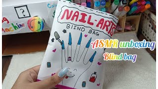 ASMR Unboxing blind bag  Nail blind bag  nail care  ASMR  Suhema art blind bag opening [upl. by Razatlab389]