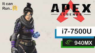 Apex Legends on 940MX lowspecgamer apexlegends pcgamer gaming apexlegendsseason5 [upl. by Ahnavas]