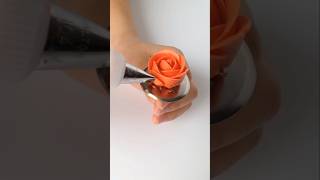 Cream flowers for cake shorts youtube youtubeshorts shortfeed ytshorts viralshorts viralvideo [upl. by Rombert]