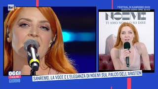 Sanremo la voce e leleganza di Noemi sul palco dellAriston  Oggi è un altro giorno 03022022 [upl. by Eisac78]