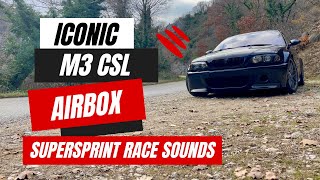 E46 M3 CSL Karbonius Airbox  SuperSprint Race Exhaust Sound PT 2  onboard [upl. by Sorac]