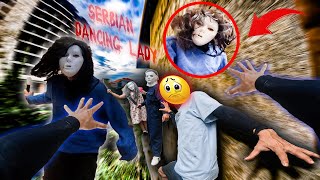 Serbian Dancing Lady vs Parkour pov  Horror pov [upl. by Notlaw]