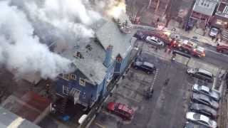 House Fire  E 5th St near Cortelyou Brooklyn 010214 [upl. by Arihk]