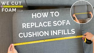 How to replace sofa cushions foam wecutfoamcouk [upl. by Scevour]