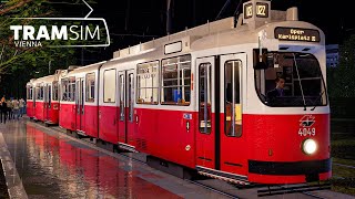 Rainy Evening in Vienna  TramSim Vienna  Gameplay  No Commentary [upl. by Bautista]