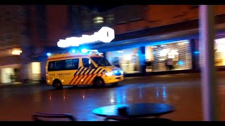 Warsaw 112 Ambulance 15126 met spoed door Spuimarkt in Den Haag 12092015 [upl. by Rab]