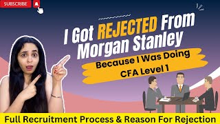 I Got Rejected By Morgan Stanley Because Of Doing CFA Level 1  Recruitment Process amp Aptitude Test [upl. by Elimac509]