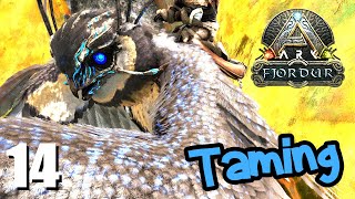 Taming RSnow Owl  TRex Tek Rex  Fjordur  ARK Survival Evolved P14  in Hindi [upl. by Nohcim695]