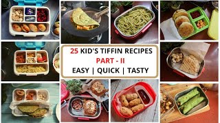 25 Must try Kids Tiffin recipes  part 2  Lunch Box Ideas by foodforfoodies [upl. by Sterne]