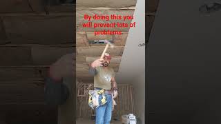 how to prevent nail pops on ceiling drywaller diy drywall work construction [upl. by Colt]