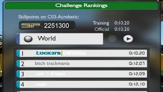 New Cut and WR on C03Acrobatic  Trackmania United Forever [upl. by Atteuqram268]