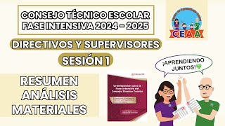 CEAA Análisis COMPLETO Fase Intensiva Directores y Supervisores Fase Intensiva CTE Agosto 2024 [upl. by Arad]