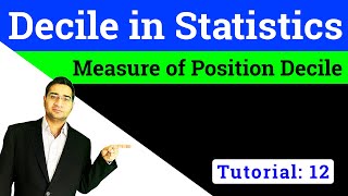 Decile in Statistics  Measure of Position Decile [upl. by Arela900]