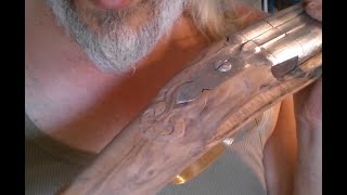 Flintlock shotgun build 1790 pt 26 carving the gunstock  finaly done [upl. by Ellerey]