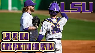 LSU Baseball vs Iowa Game Reaction and Review LSU Baseball lsu collegebaseball [upl. by Salene]