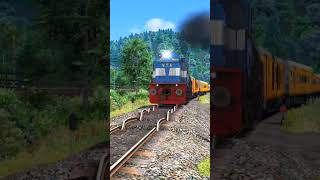 TRAINS CROSSING BUMPY RAILWAY TRACKS 😱 train [upl. by Rame515]