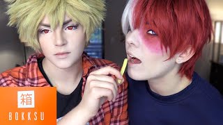 These Japanese Snacks are Neat  BOKKSU Unboxing  TodoBaku   My Hero Academia Cosplay [upl. by Bondie]