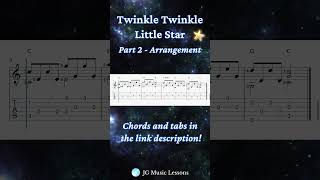 Twinkle Twinkle Little Star guitar tabs arrangement 🎸⭐️ [upl. by Yorick]