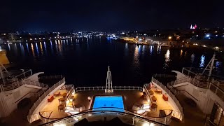 PampO Azura Sailaway from Valletta Malta Timelapse [upl. by Samoht54]