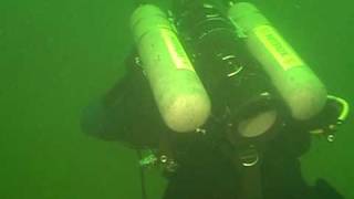 Rebreather diving in Liptovska Mara Slovakia [upl. by Arukas830]