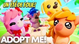 UN ÉTÉ GÉNIAL À SOCCUPER DES PONEYS DANS ADOPT ME NOUVEAUX MINI GAMES PETS ET PLUS ENCORE ROBLOX [upl. by Ayortal]