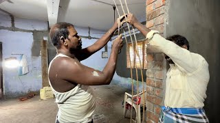 Arch Construction of design making bars installation TechniquesUsing by sand and cement mixer [upl. by Mcclenon]