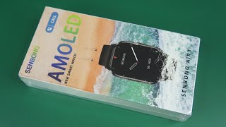 NEW 2024 Senbono Air 3 Smartwatch AMOLED Display  Unboxing and Feature review link in description [upl. by Ecitnerp]