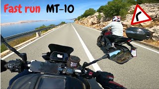 Yamaha MT10 2023  Fast Run with LeoVince Decat Exhaust and Tune [upl. by Lanfri]