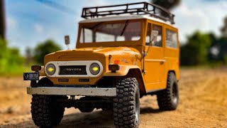 FMS TOYATA LAND CRUISER FJ 40  OFF ROAD 🛣️ amp VALLEY DRIVING 4x4 110 SCALE RC CAR [upl. by Yunfei]