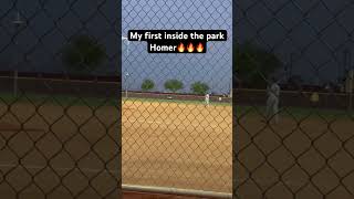 My first inside the park Homer🔥🔥🔥 baseball dingers bomb subscribe [upl. by Yram]