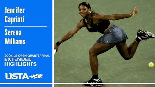 Jennifer Capriati vs Serena Williams Extended Highlights  2004 US Open Quarterfinal [upl. by Koblick]