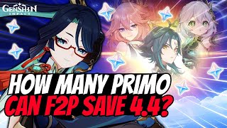 How Many Primogems Can You Save In Patch 44  Genshin Impact [upl. by Arabella680]