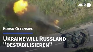 Ukraine will Russland mit KurskOffensive quotdestabilisierenquot  AFP [upl. by January]